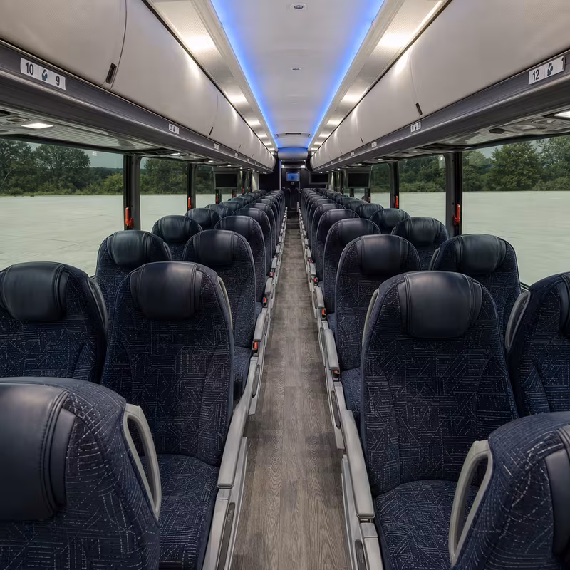 40-56 Passenger Charter Bus Interior