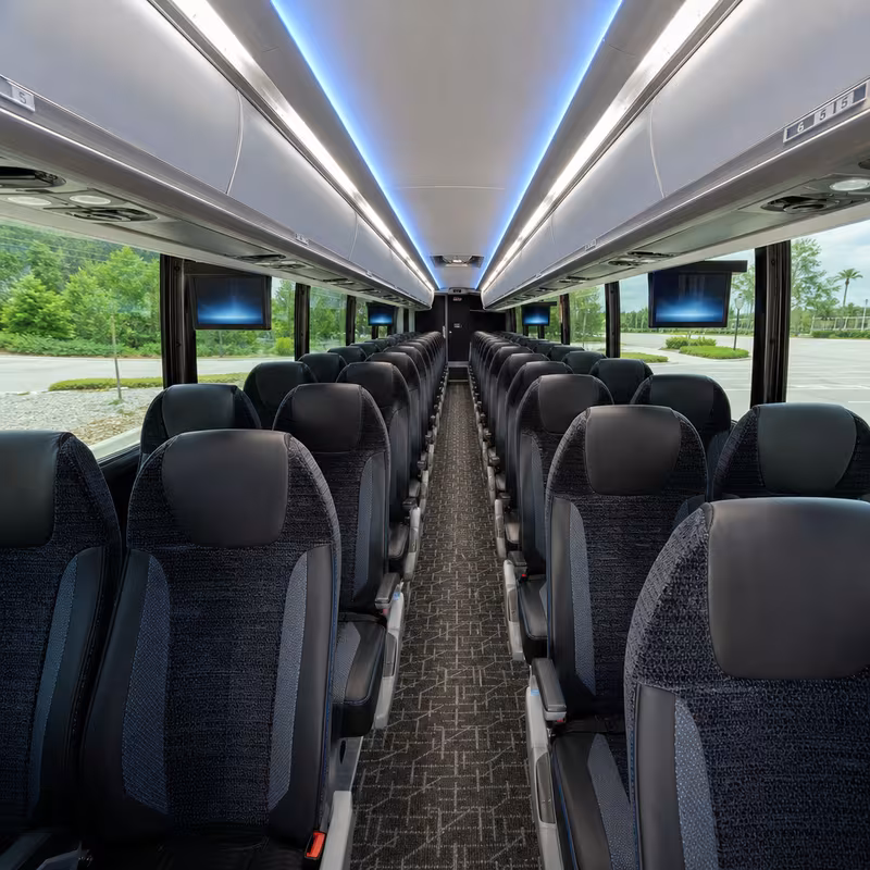 40-56 Passenger Charter Bus Interior