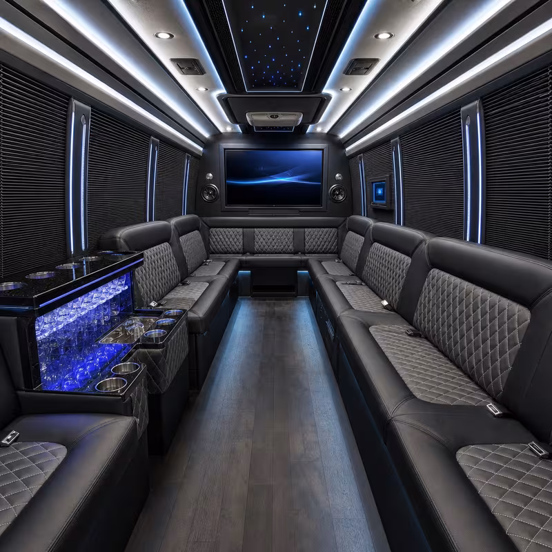 14 Passenger Sprinter Limo Interior