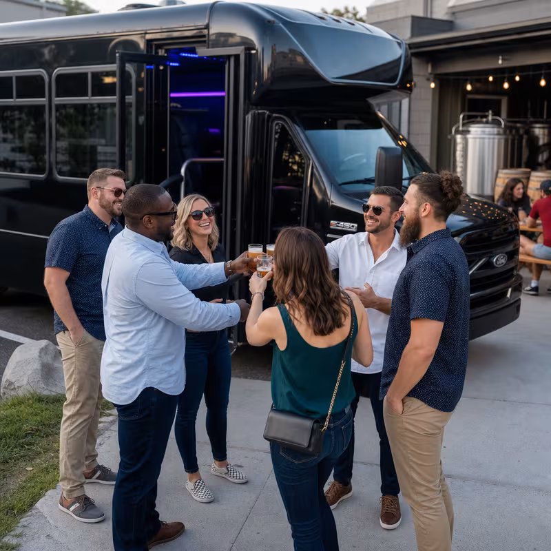 Freemont Winery & Brewery Tour Transportation fleet vehicle